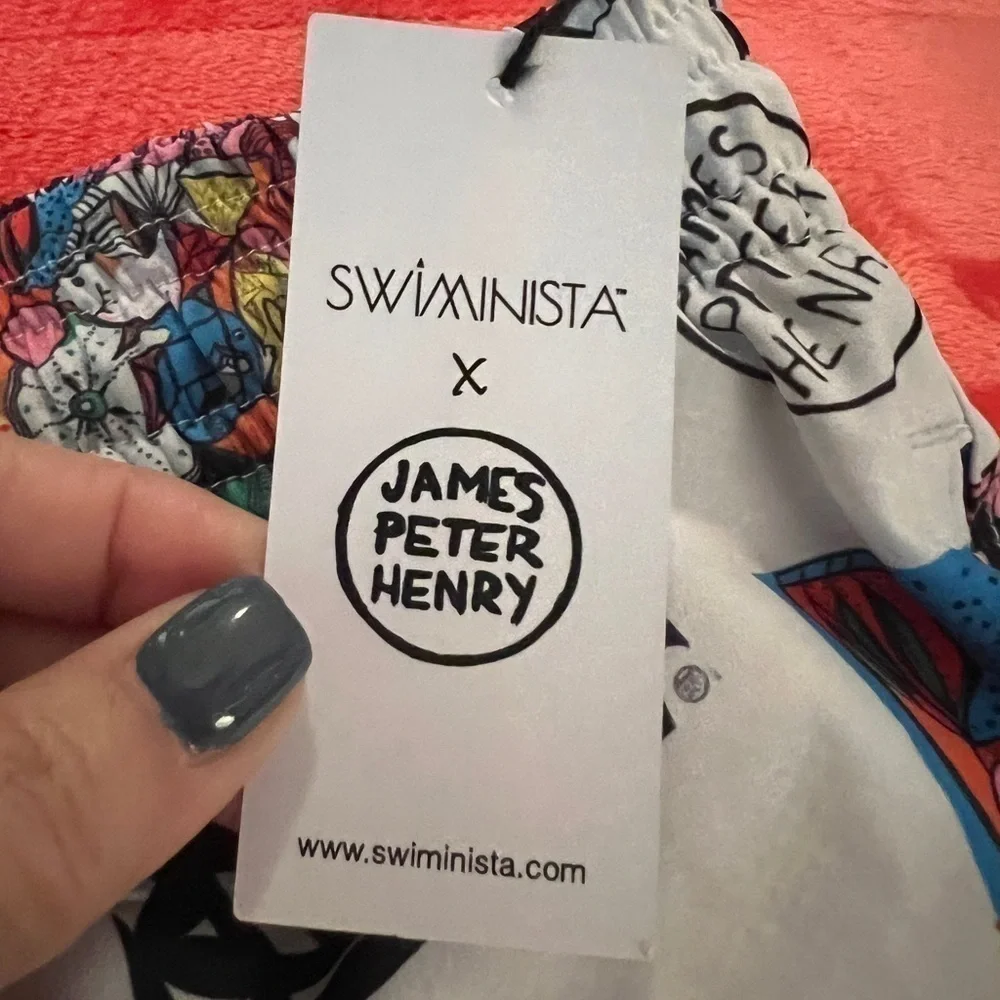 SWIMINISTA X JAMES PETER HENRY L Board Shorts Artwork Toss Print